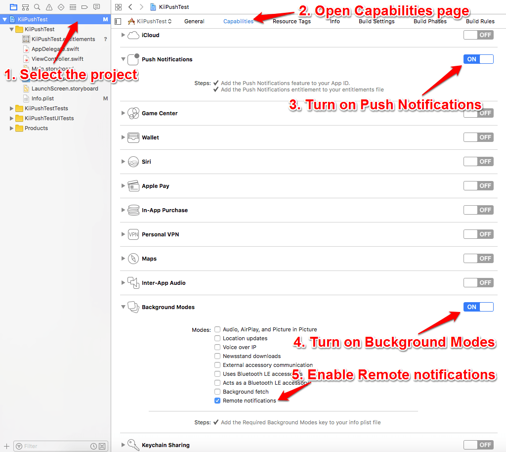 xcode project build settings